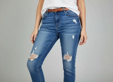 kurtka jeansowa damska reserved: Denim, Jeansy damskie, rozmiar L — 6