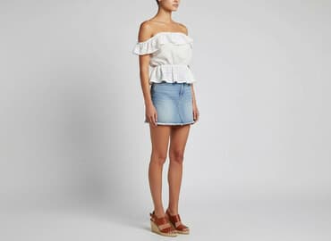 białe bluzki z haftem angielskim: House, Bluzka damska, rozmiar XS — 6