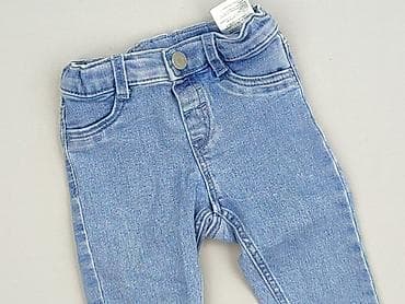 dresy s: Spodnie jeansowe, H&M, 6-9 miesięcy, stan - Idealny — 1