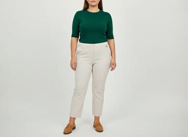 beżowe spodnie new yorker: Spodnie materiałowe damskie, rozmiar 3XL — 5