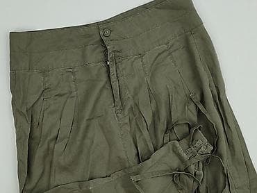 Spodnie damskie BAY – model z lyocellu - Kolor: khaki/oliwkowy -