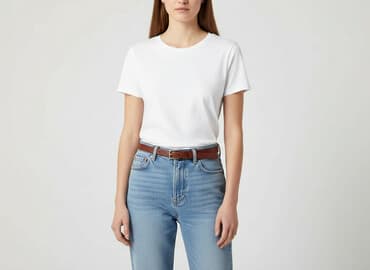 białe t shirty basic: Reserved, T-shirt damski, rozmiar M — 1