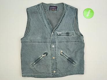 mango bomberka: Męska kamizelka jeansowa Santoryo - Fason: klasyczna kamizelka bez — 2