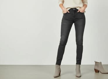 jeansy damskie z kokardkami: Miss bonbon, Jeansy damskie, rozmiar L — 7