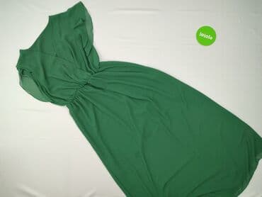 sukienka maxi butelkowa zieleń długi rękaw: Sukienka damska, rozmiar S — 3