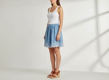 spodenko spódniczka jeans: CAMAIEU, Spódnica damska, rozmiar S — 6