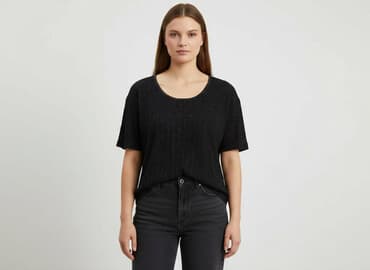 koronkowe bluzki z krótkim rekawem: Bluzka damska, rozmiar S — 5