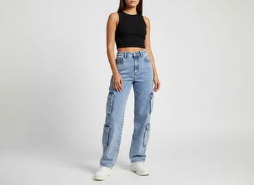 cropp cargo: Cropp, Spodnie cargo damskie, rozmiar S — 1