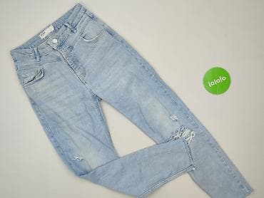 botki na platformie h: Bershka, Jeansy damskie, rozmiar S — 2