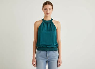 satynowy top pod marynarkę: Jennifer Taylor, Top damski, rozmiar M — 7