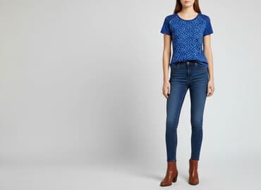 kropki koszulka: Topshop, T-shirt damski, rozmiar XS — 6