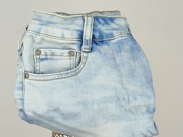 krótkie spodenki z wysokim stanem: Denim, Szorty damskie, rozmiar M — 5