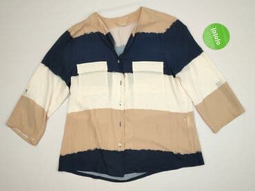 biała bluzka w granatowe paski: Жіноча блуза, розмір L на lalafo.pl — 2 biała bluzka w granatowe paski: Жіноча блуза, розмір L — 2