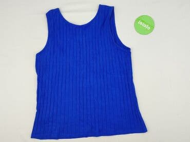 granatowa bluzka na ramiączkach: T-shirt damski, rozmiar L — 3