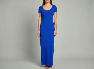 sukienki maxi na wesele niebieska: Sukienka damska, rozmiar S — 6