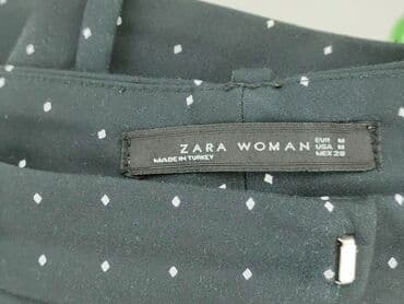 srebrne sukienki na imprezę: Zara, Material trousers for women, size M (EU 38) — 4