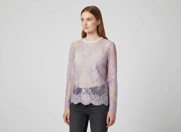 biale bluzki z gipiurą: New Look, Bluzka damska, rozmiar L — 8