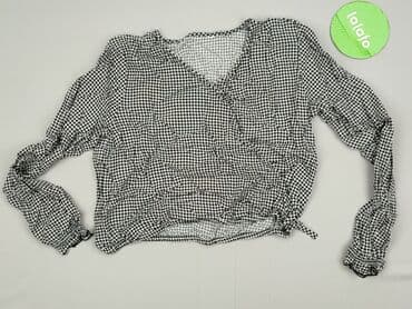 bluzka w kratę czarno biala: Bluzka damska, rozmiar S — 3
