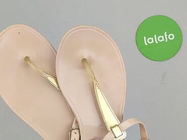 sandały na koturnie z pomponami: Japonki damskie, rozmiar 37 — 5