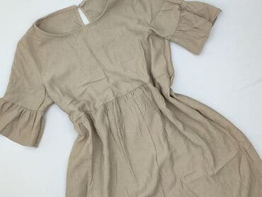 sukienki beżowa midi: Sukienka damska, rozmiar One size — 2