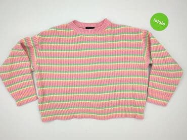 sweter w paski stradivarius: Pieces, Sweter damski, L — 2