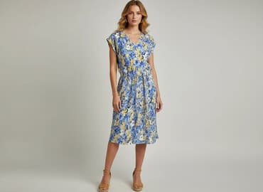 rozkloszowane sukienki midi: Hippie, Sukienka damska, rozmiar L — 7