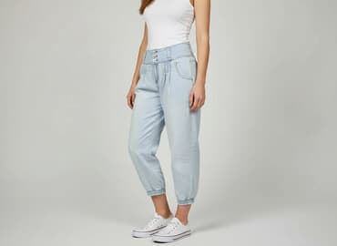 szorty damskie denim: Spodnie 3/4 damskie, rozmiar M — 6