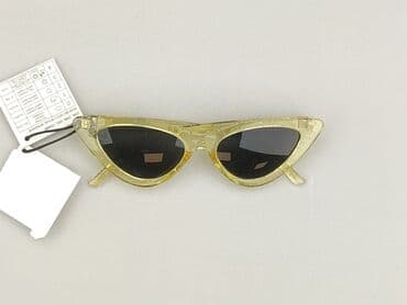 złote dodatki do zielonej sukienki: Glasses, Sunglasses, Cat eyes design, condition - Perfect — 1
