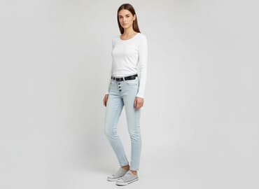 terranova spodnie z wysokim stanem: Terranova, Jeansy damskie, rozmiar XS — 7