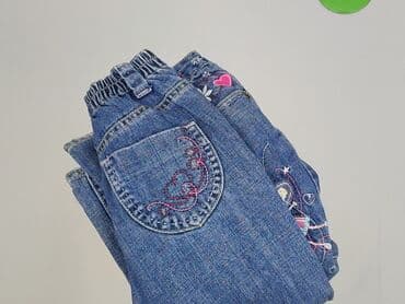 szerokie jasne spodnie: Spodnie jeansowe, George, 4-5 lat, 104/110, stan - Bardzo dobry — 6