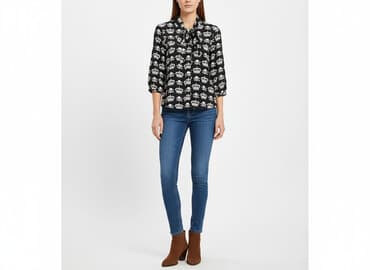 czarne bluzki siateczka: Bluzka damska, rozmiar L — 6