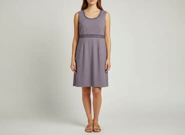 liliowa sukienka plus size: Sukienka damska, rozmiar S — 6