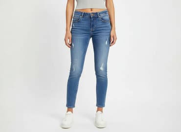 terranova spodnie z wysokim stanem: Terranova, Jeansy damskie, rozmiar S — 6