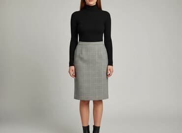 czarne spódnice w kratę: Spódnica damska, rozmiar L — 5