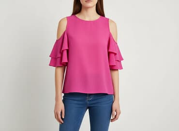 bluzki fuksja allegro: Atmosphere, Women's blouse, size S — 1