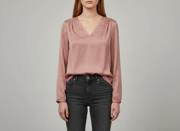 satynowy top pod marynarkę: Vila, Bluzka damska, rozmiar S — 6