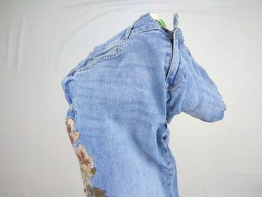 dżinsy reserved z kwiatami: Jeansy damskie, rozmiar L — 5
