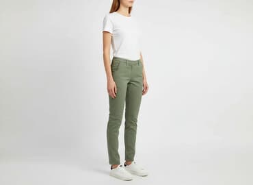 damskie spodnie chinosy: Spodnie materiałowe damskie, rozmiar S — 7