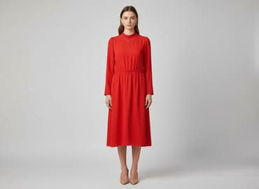 długa sukienki czerwona na wesele: Sukienka damska, rozmiar S — 5