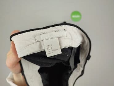 zara woskowane spodnie: H&M, Material trousers for women, size S (EU 36) — 4