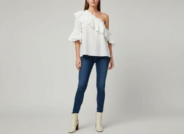 koszula biała stradivarius: Stradivarius, Women's blouse, size M — 1