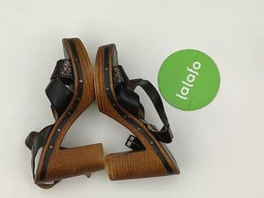 ccc klapki damskie na koturnie lasocki: Lewski, Sandały damskie, rozmiar 35 — 2