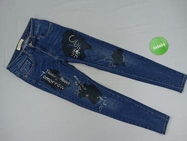 jeansy z serduszkami: Jeansy damskie, rozmiar XS — 2