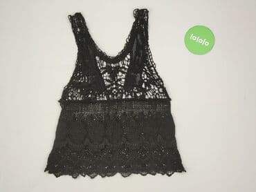 czarne bluzki z koronką plus size: Жіноча блуза, розмір S — 4