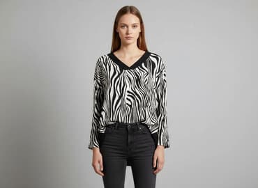 sinsay bluzka w panterke: Bluzka damska, rozmiar S — 5