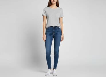h and m slim fit t shirt: H&M, Women`s T-shirt, size M — 1
