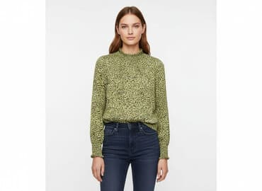 zielone eleganckie bluzki: H&M, Bluzka damska, rozmiar M — 6