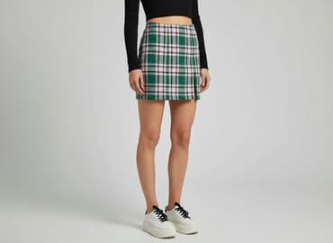 zielone spódniczka w kratkę: FB Sister, Spódnica damska, rozmiar S — 7