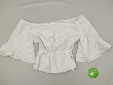 bluzka z baskinką biała: Women's blouse, size M — 3