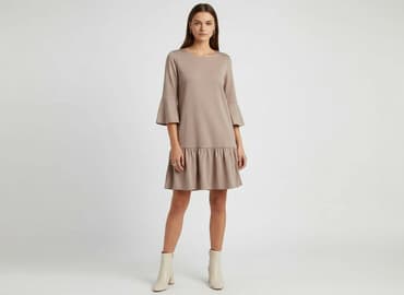 sukienki beżowe midi: Sinsay, Sukienka damska, rozmiar S — 7